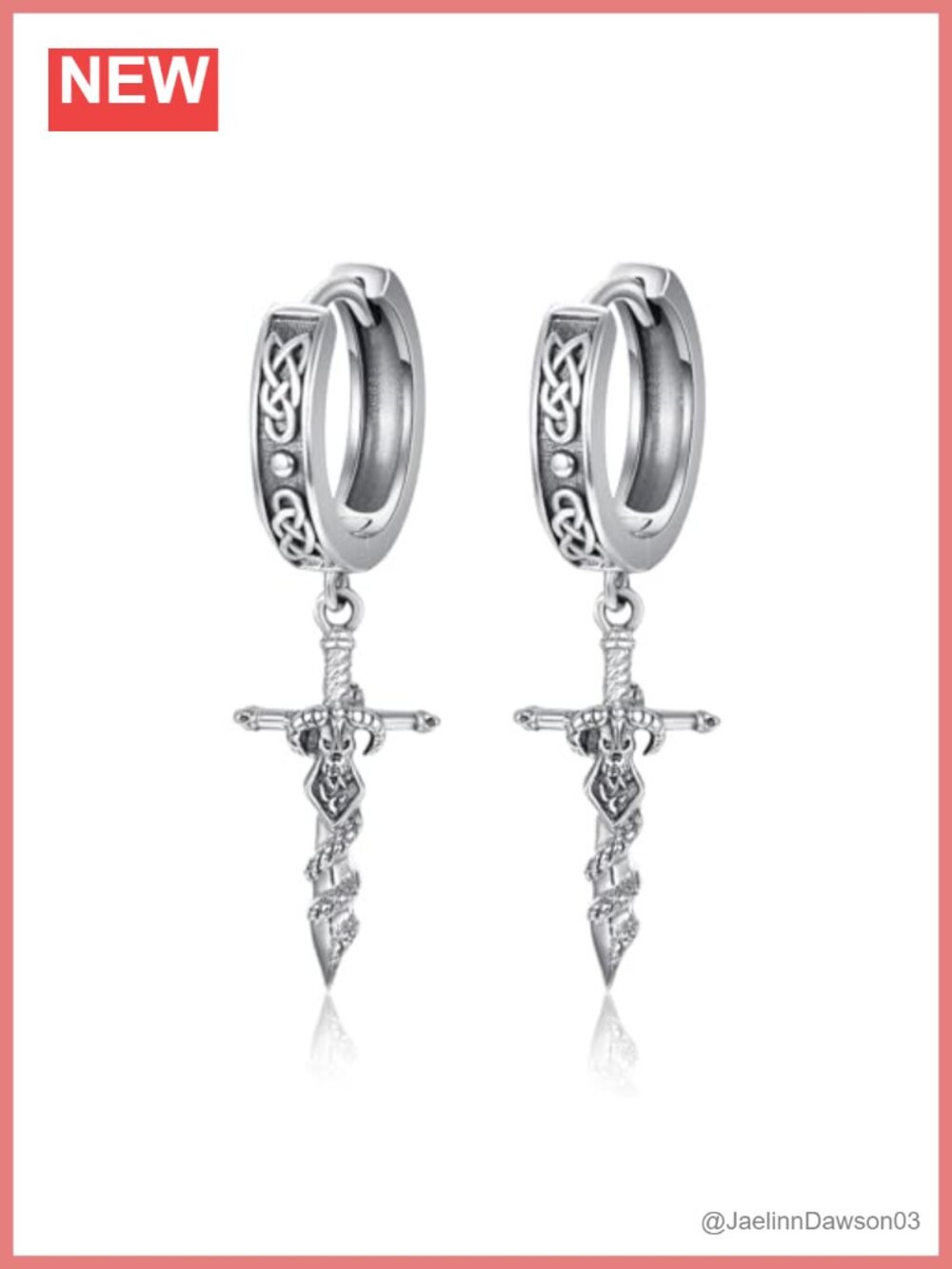 Sterling Silver Celtic Knot Dangle Earrings